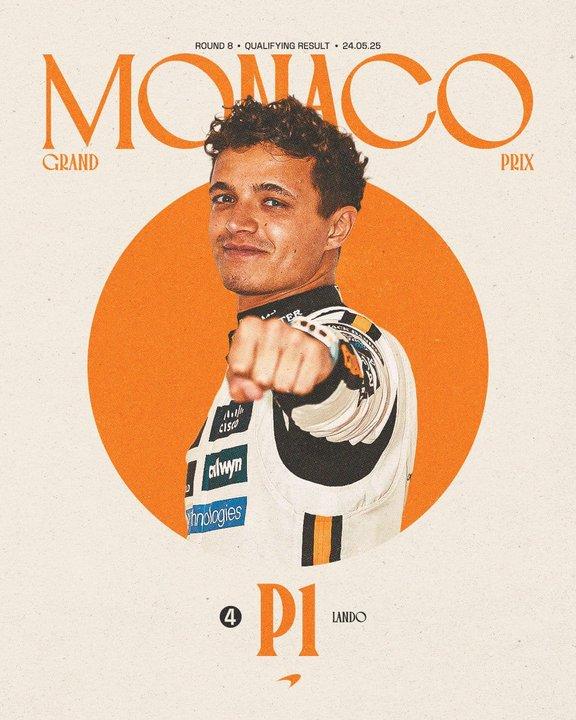 Lando Norris vuela en Moacutenaco y se queda con la pole- McLaren brilla en la clasificacioacuten