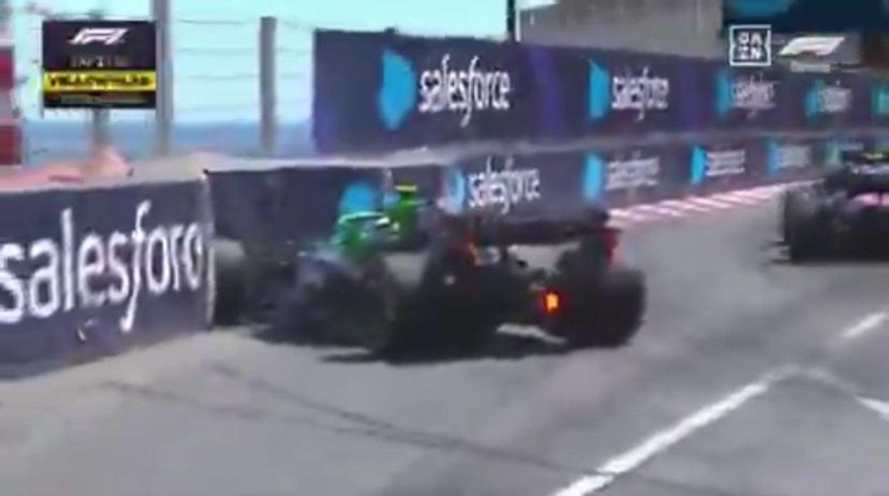 Video- Bortoleto protagonizoacute el primer choque en el GP de Moacutenaco