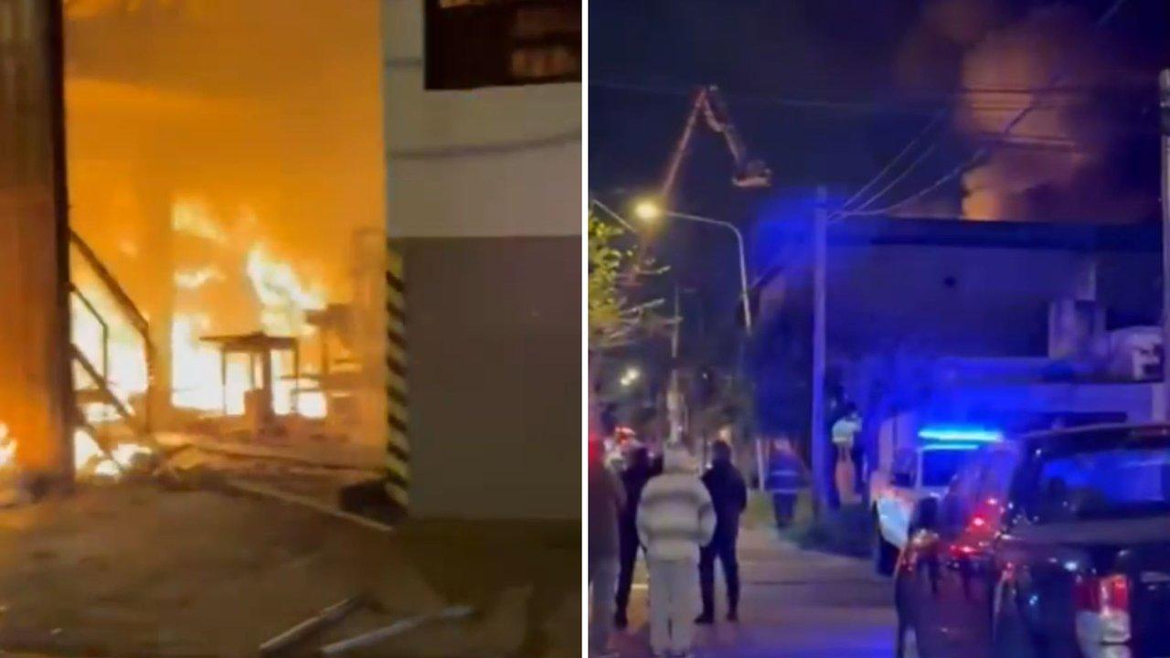 Feroz incendio en una pantildealera de Lomas del Mirador