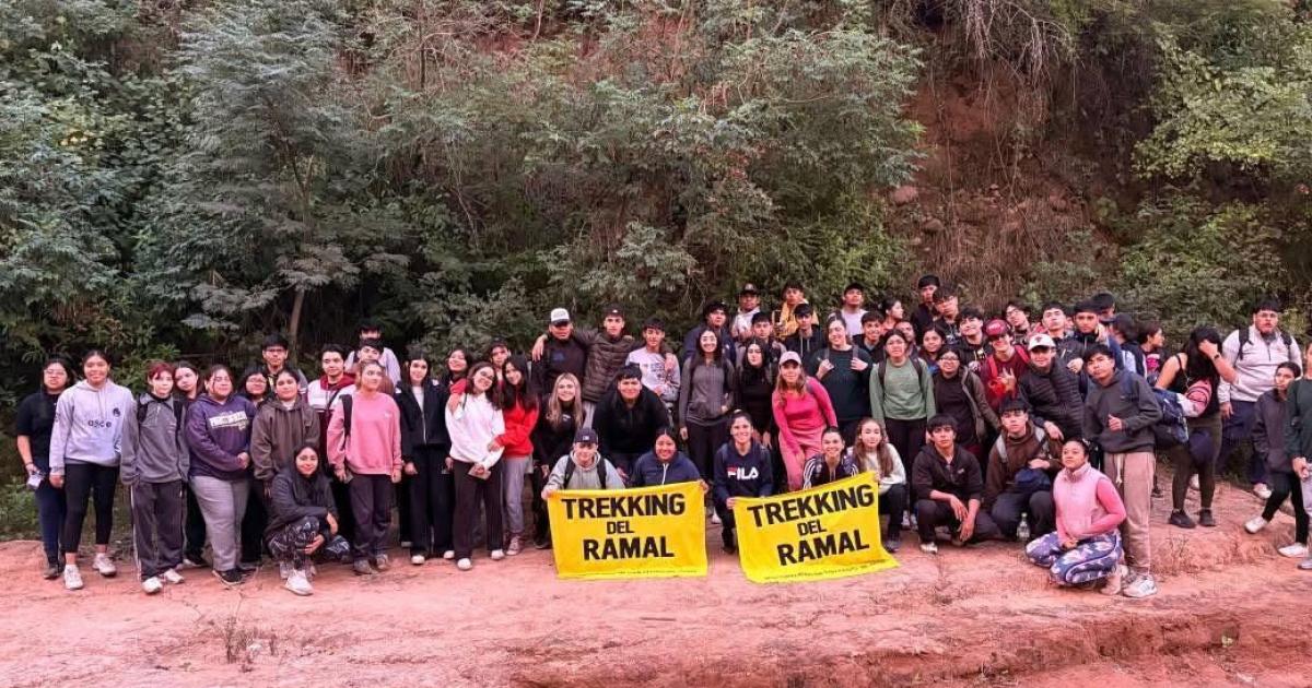 Estudiantes sampedrentildeos de la Promo 2025 disfrutaron el Trekking del Ramal