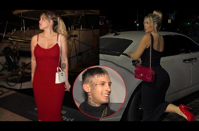 El guintildeo de Wanda Nara a L-Gante desde su habitacioacuten de hotel en Ibiza