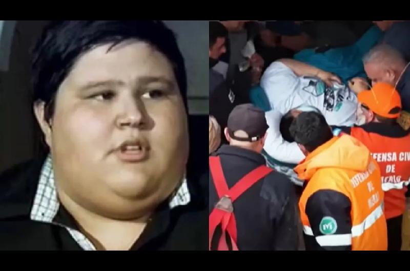 Un ex Cuestioacuten de Peso tuvo que ser rescatado por los bomberos- pesa 300 kilos