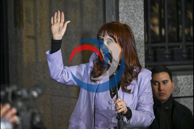 Fotos de la Agencia Noticias Argentinas del acto de Cristina Kirchner en la sede del PJ