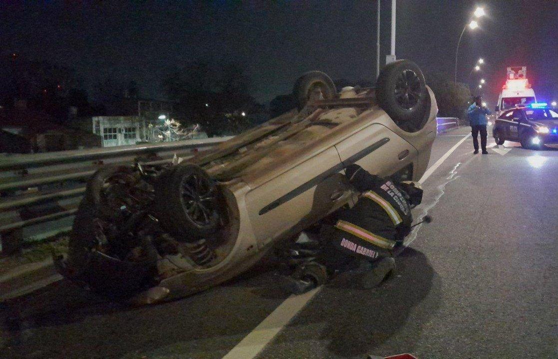 Choque y vuelco en Villa Devoto