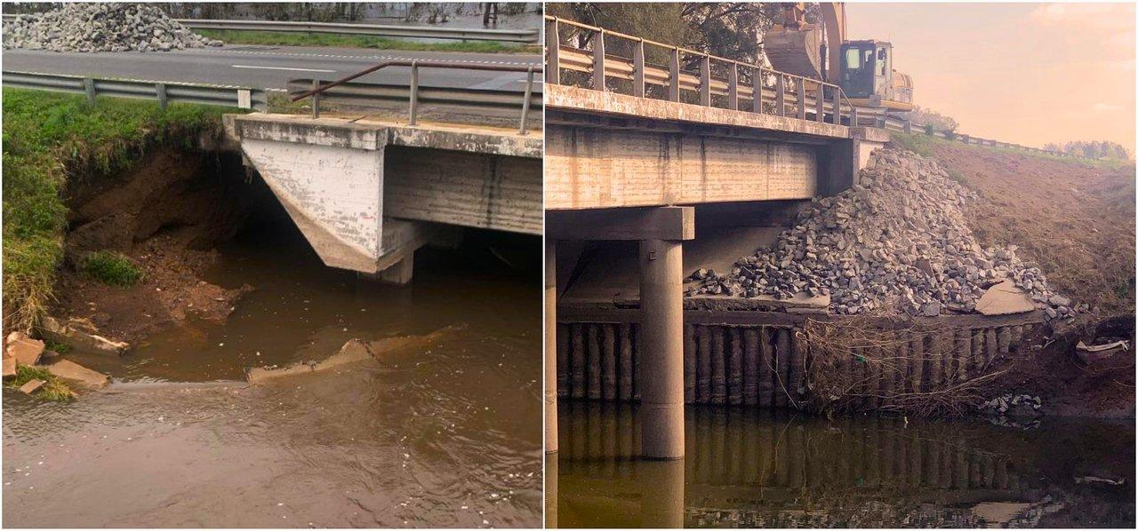 Chau inundacioacuten- tras reparar un puente clave habilitaron el traacutensito para todos los vehiacuteculos en la RN 9 