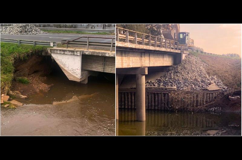 Chau inundacioacuten- tras reparar un puente clave habilitaron el traacutensito para todos los vehiacuteculos en la RN 9 