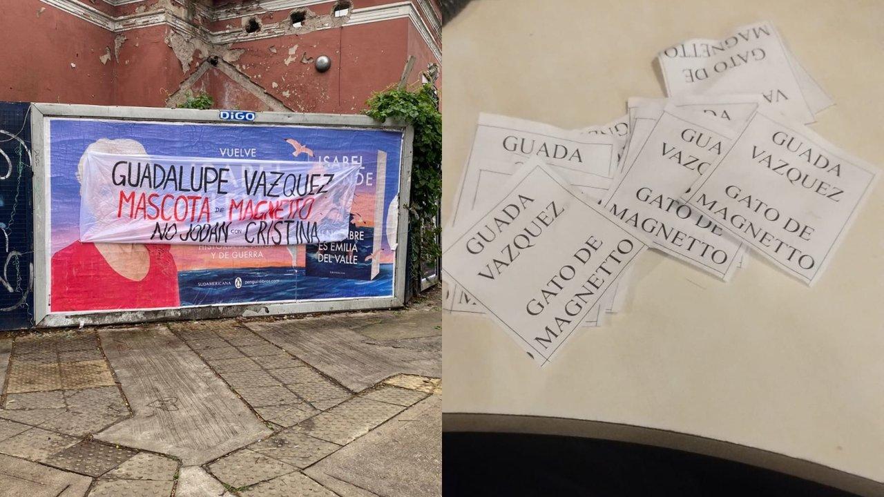 Violencia- nuevo ataque al edificio de Radio Rivadavia con agravios a Guadalupe Vaacutezquez y panfletos violentos