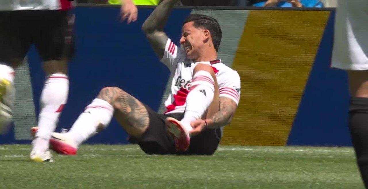 El gol que no pudo gritar- Driussi metioacute el segundo de River y salioacute lesionado