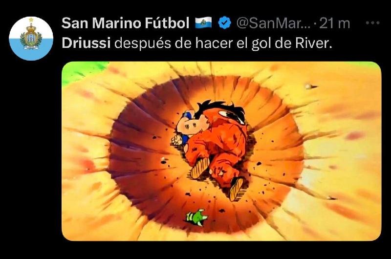 Metioacute el gol y se lesionoacute- los memes por el insoacutelito festejo de River mientras Driussi sufriacutea