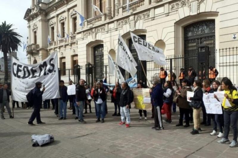 Movilizaron sindicalistas y militantes del Cedems hacia Plaza Belgrano