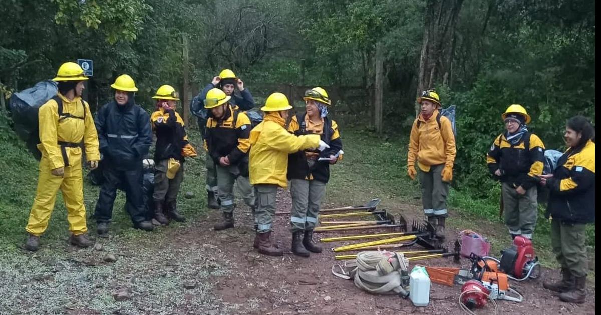 Brigadistas de Jujuy realizaron praacutecticas en los bosques del departamento Santa Baacuterbara