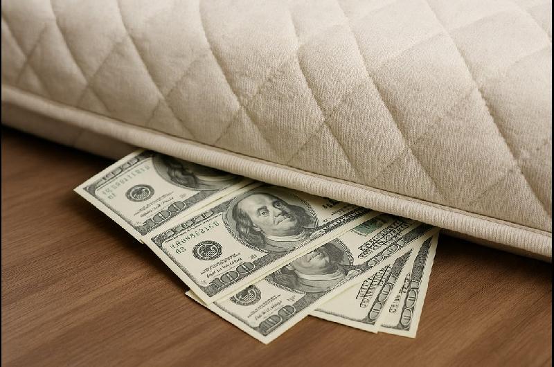 El tesoro escondido de los argentinos- hay maacutes de 250 mil millones de doacutelares en el colchoacuten