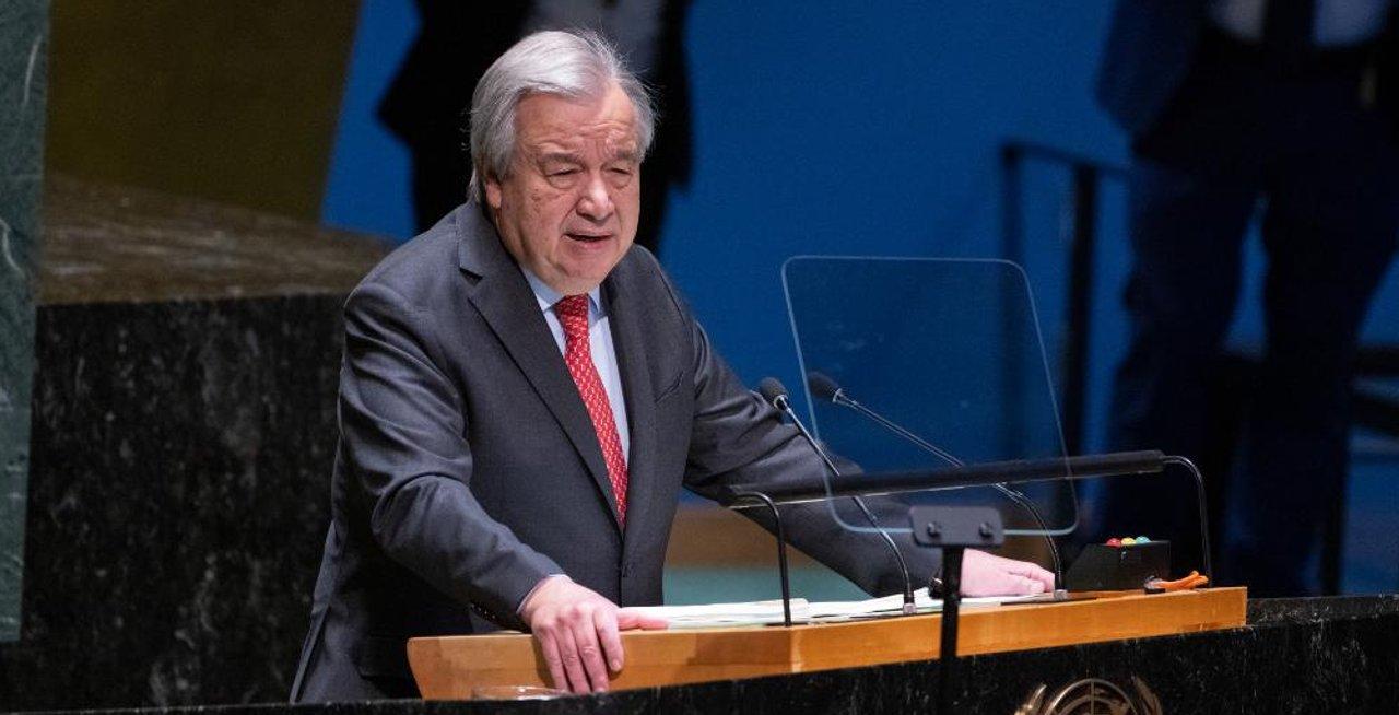 Fuerte criacutetica de Guterres- la Carta de la ONU no es un menuacute