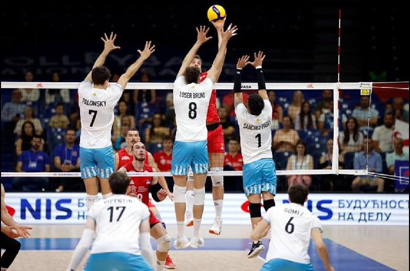 Argentina se llevoacute un gran triunfo ante Serbia por la Voleyball Nations League