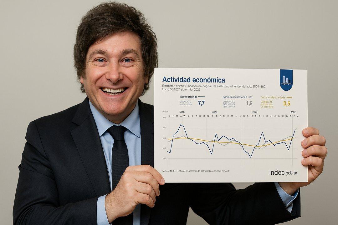 Fuerte suba de la economiacutea- el dato que celebroacute Javier Milei con una provocadora frase contra la oposicioacuten