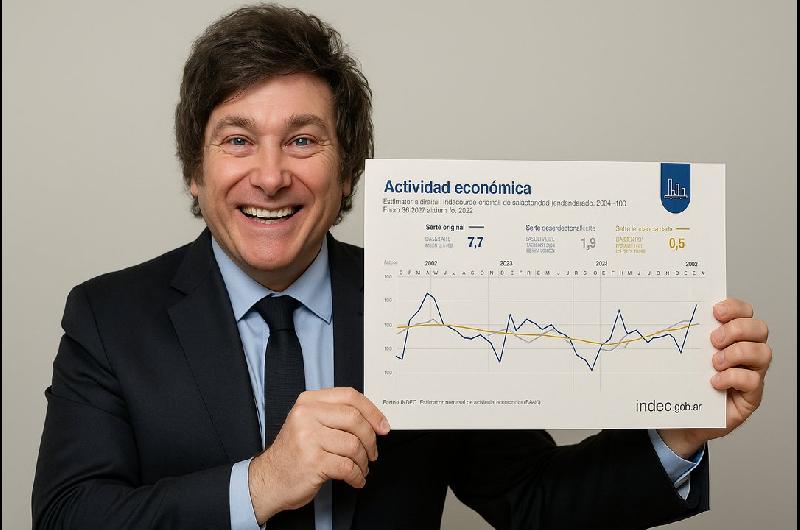 Fuerte suba de la economiacutea- el dato que celebroacute Javier Milei con una provocadora frase contra la oposicioacuten