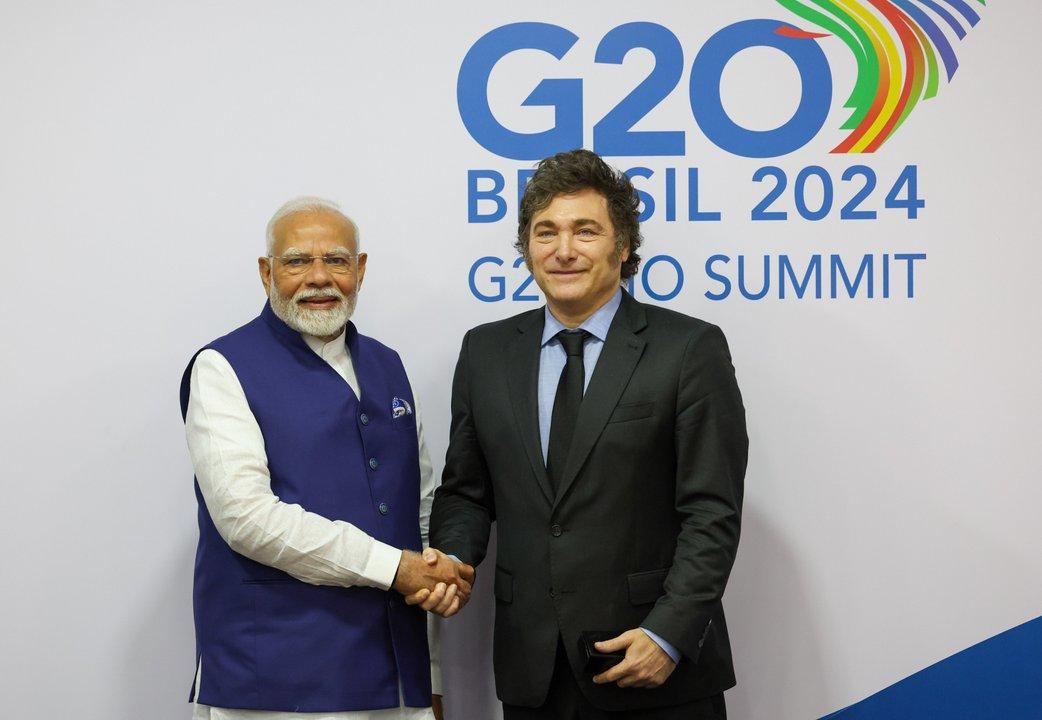 Javier Milei mantendraacute una nueva reunioacuten bilateral con el primer ministro de la India Narendra Modi