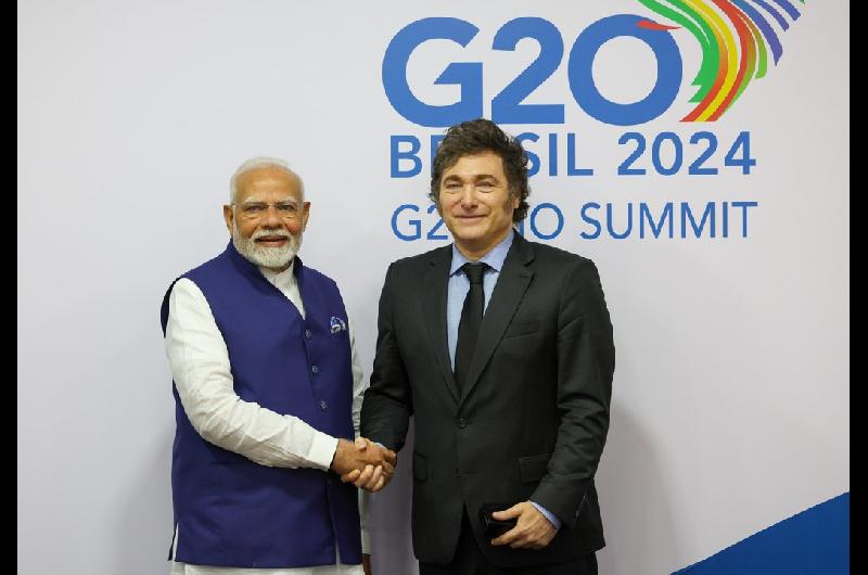 Javier Milei mantendraacute una nueva reunioacuten bilateral con el primer ministro de la India Narendra Modi