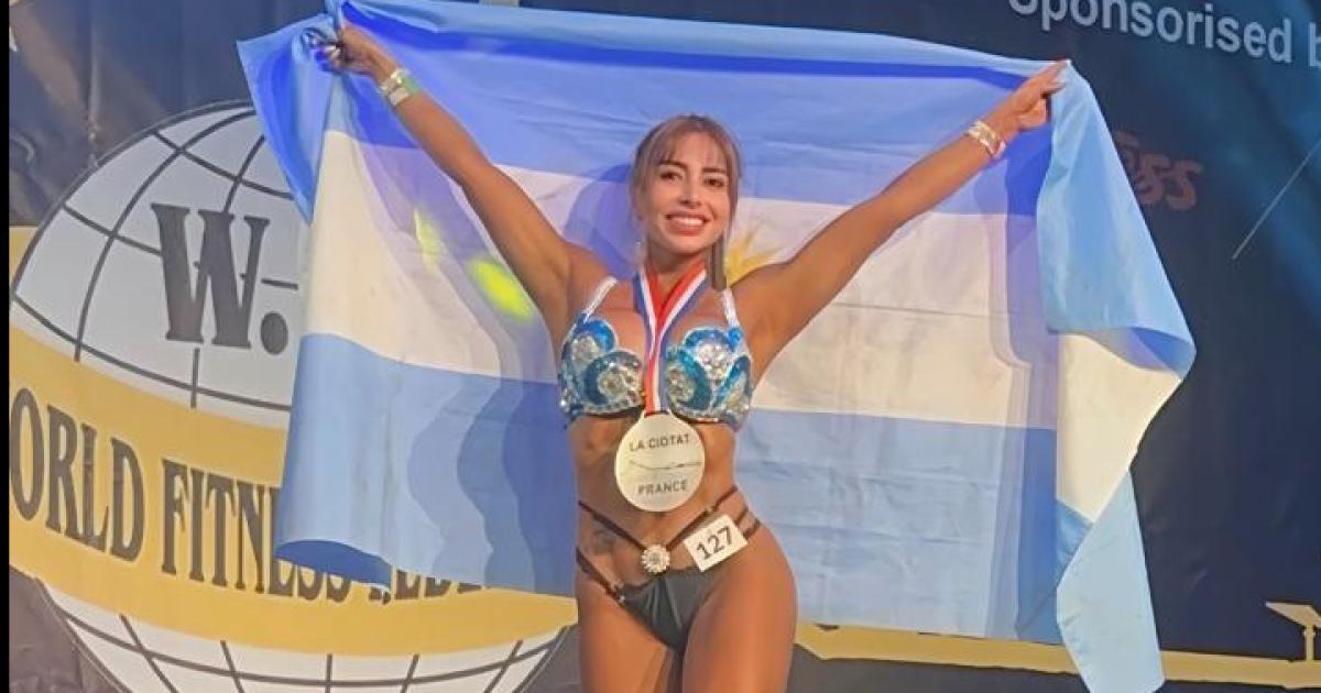 Fatima Herrera subcampeona mundial de fitness en Francia
