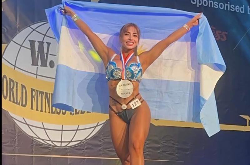 Fatima Herrera subcampeona mundial de fitness en Francia