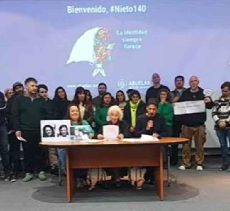 Abuelas anuncioacute la restitucioacuten del nieto 140- ldquoEs un baacutelsamo para seguir a pesar de las circunstanciasrdquo