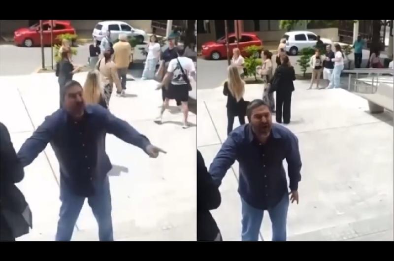 Ariel Garciacutea Furfaro amenazoacute a jueces a gritos y sacado en las escalinatas de los tribunales de Moroacuten
