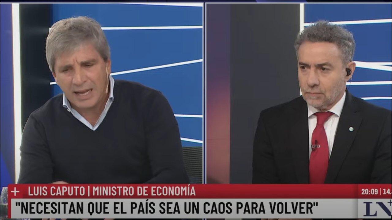 La contundente respuesta de Caputo a Cristina por la deuda y el inesperado elogio a Macri