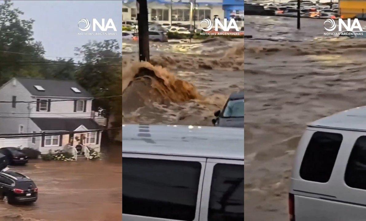 Caos en Nueva York- inundaciones reacutecord el subte bajo agua y dos muertos en Nueva Jersey