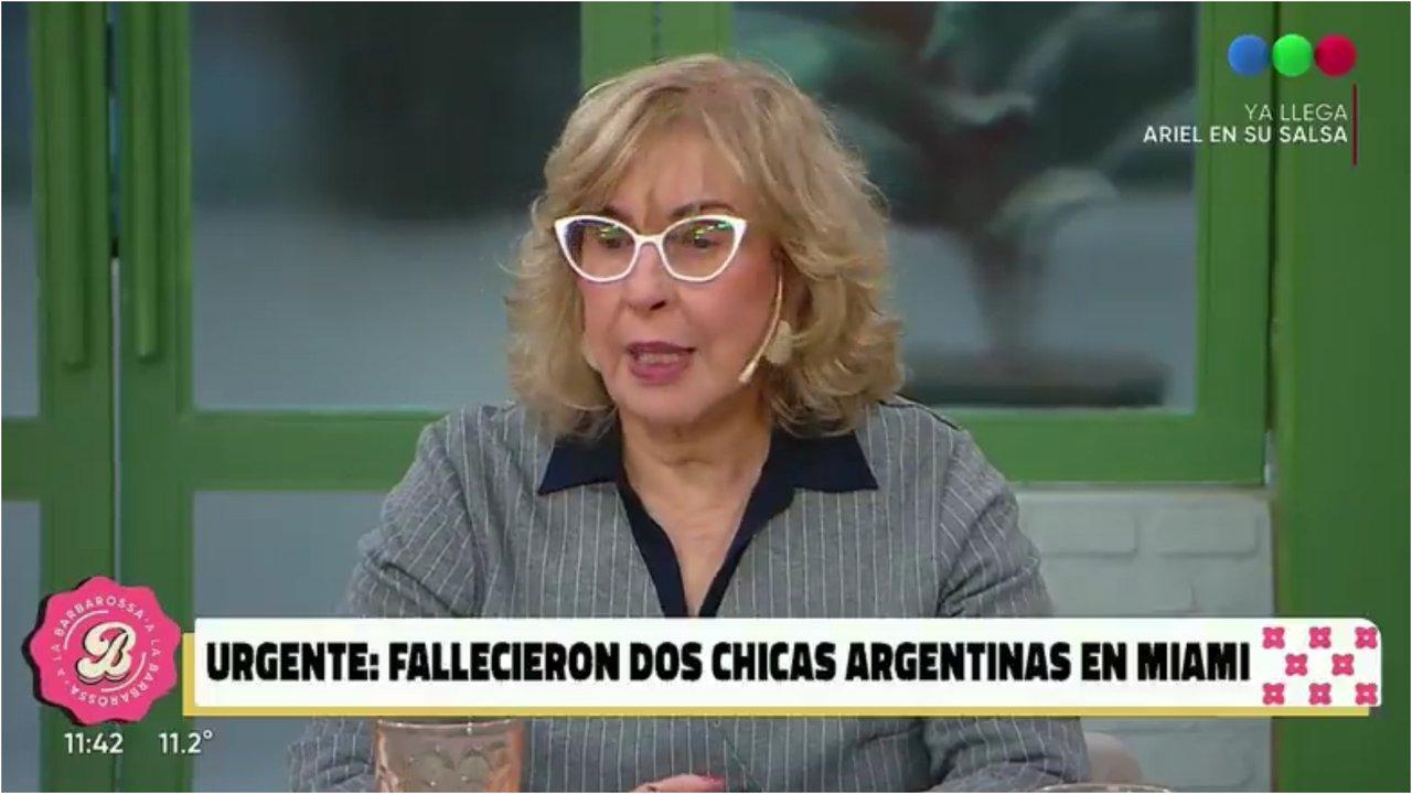 Se me estruja el alma- Georgina Barbarossa quebrada anuncioacute en vivo la muerte de la nieta de Cris Morena