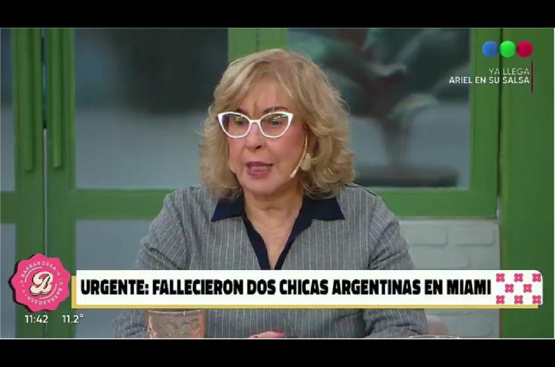 Se me estruja el alma- Georgina Barbarossa quebrada anuncioacute en vivo la muerte de la nieta de Cris Morena