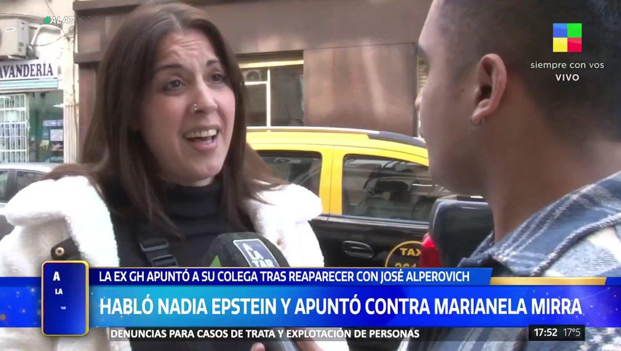 Nadia Epstein fue lapidaria al hablar de Marianela Mirra- Una zorra