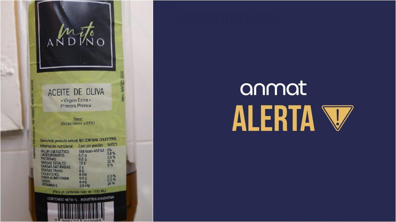 Alerta ANMAT- prohiacuteben la venta del aceite de oliva Mito Andino por irregularidades
