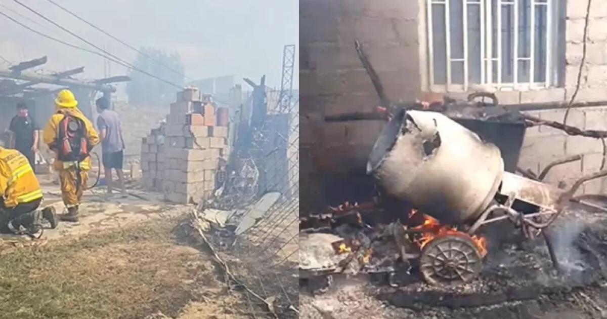 El fuego alcanzoacute una vivienda del barrio 30 Hectaacutereas