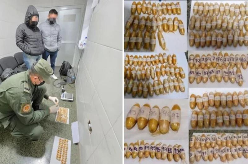 Dos pasajeros fueron detenidos por ingerir 197 caacutepsulas de cocaiacutena