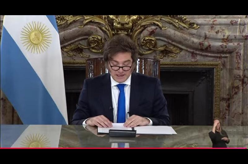 Las principales frases de Javier Milei en su discurso en cadena nacional