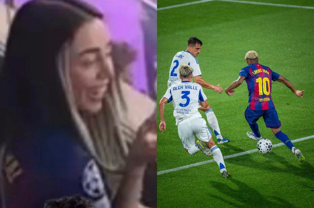 iquestRomance confirmado Nicki Nicole presente en el estadio viendo a Lamine Yamal