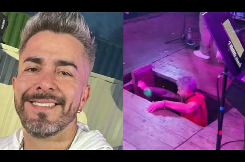 El accidente del cantante de Dale Qrsquo Va- se rompioacute el escenario y cayoacute en pleno show