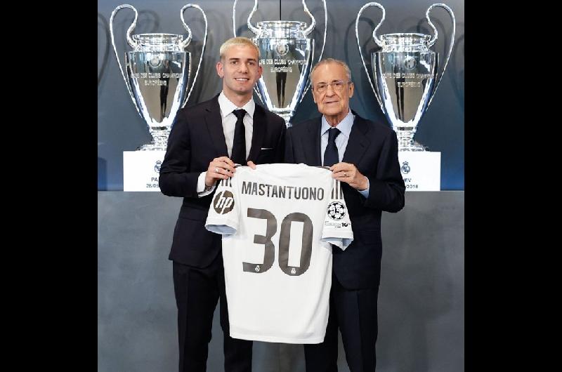 El Real Madrid presentoacute a Mastantuono- ldquoLlegar al club maacutes grande del mundo era un suentildeordquo