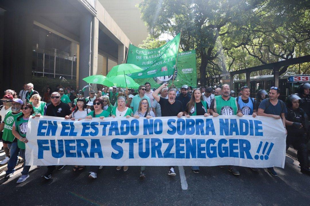 Paro nacional y movilizacioacuten de ATE en rechazo a decretos que eliminan organismos del Estado