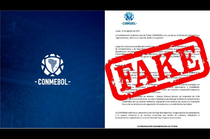 Conmebol desmintioacute el comunicado con duras sanciones para Independiente y la U de Chile