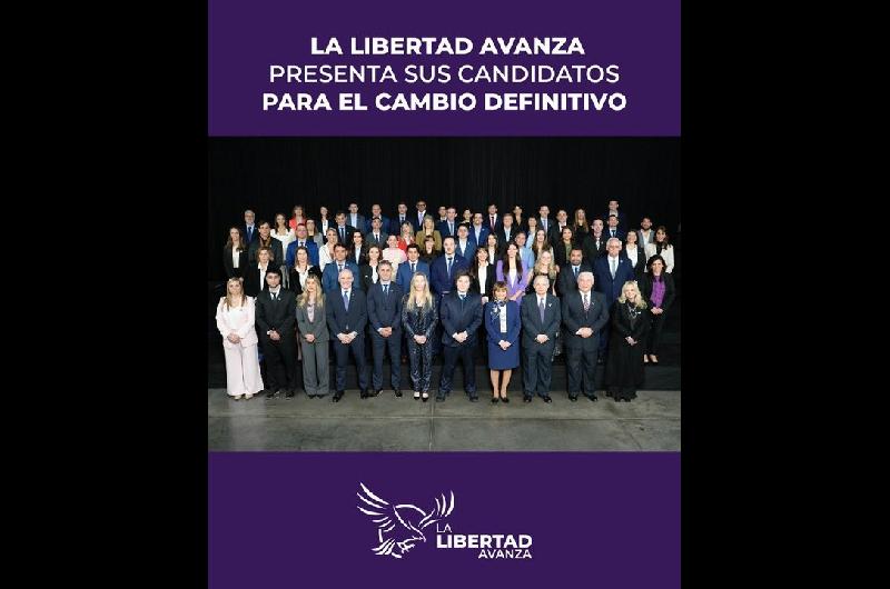 Javier Milei se retratoacute junto a sus candidatos nacionales con Karina Milei y Martiacuten Menem en primera liacutenea