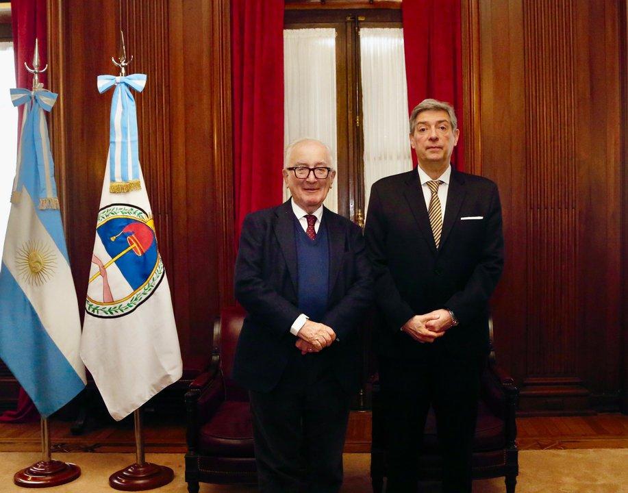 Rosatti se reunioacute con el jurista italiano Luigi Ferrajoli en la Corte Suprema
