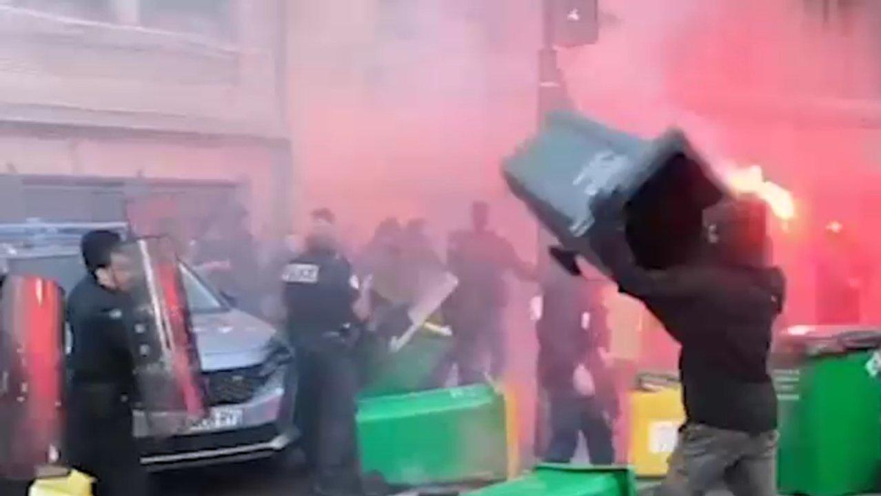 Bloqueos y detenidos en Francia durante una jornada de protesta