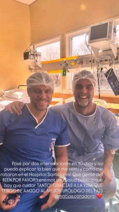ldquoPelucardquo Brusca tuvo que ser internado por un problema renal y agradecioacute a la salud puacuteblica