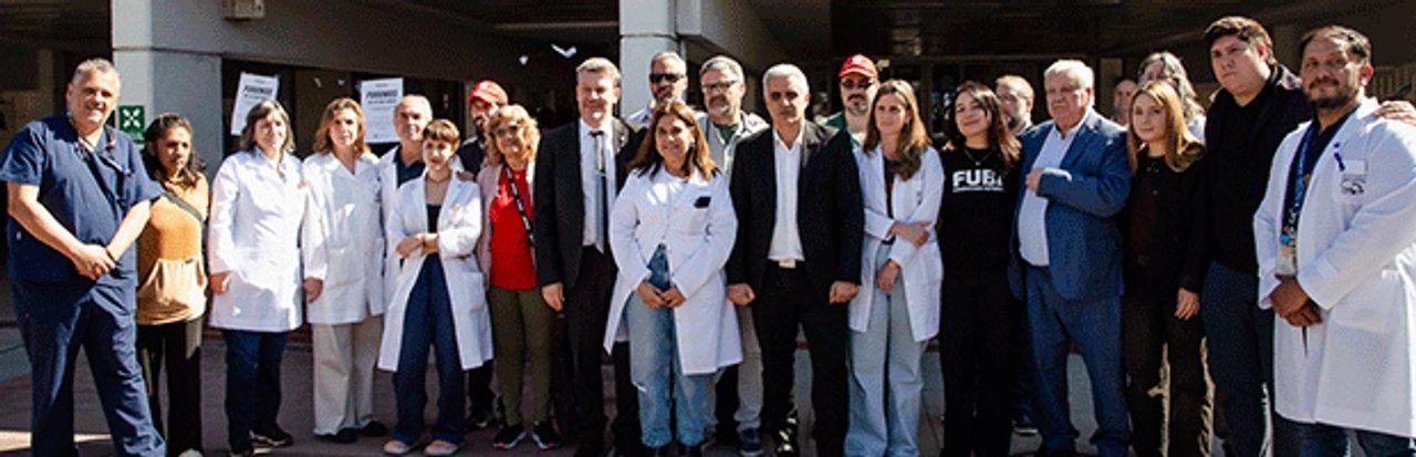 Representantes del Consejo Interuniversitario dialogaron sobre la marcha que realizaraacuten junto al Garrahan