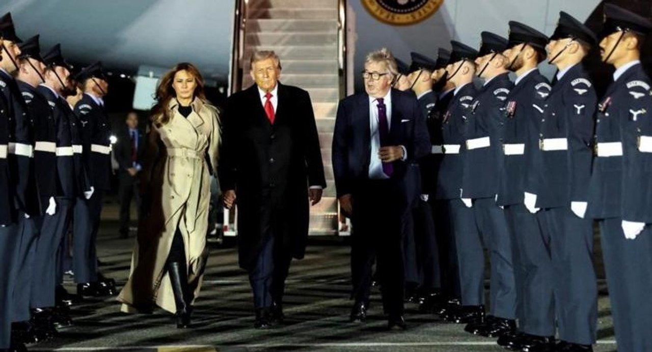 Trump llegoacute a Londres para visita oficial en medio de las protestas