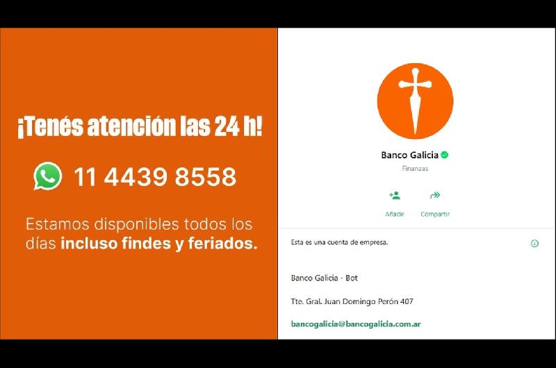 Banco Galicia- cuaacutel es el nuacutemero de WhatsApp para hacer consultas y reclamos las 24 horas