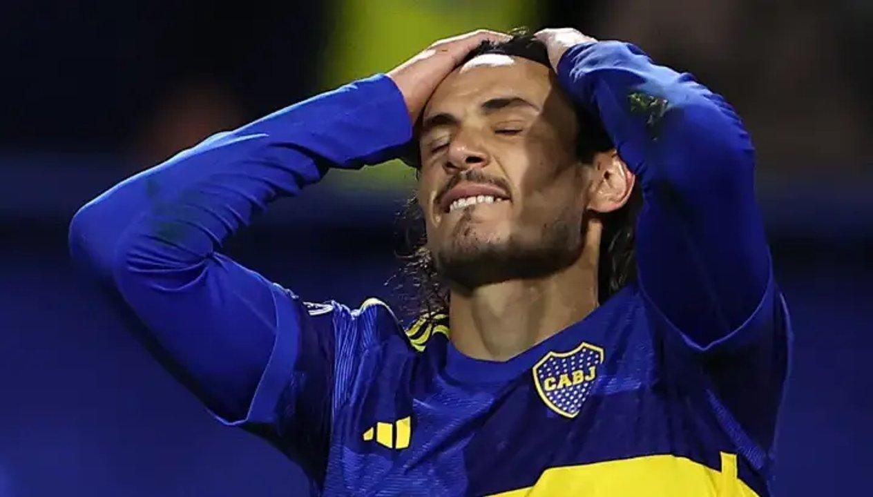 Alerta en Boca- Edinson Cavani sufrioacute una distensioacuten y es duda para el partido con Central Coacuterdoba