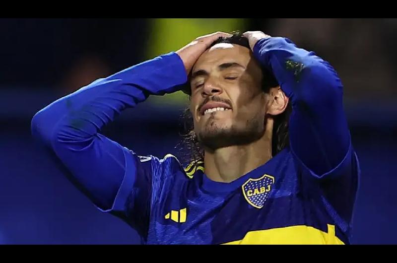 Alerta en Boca- Edinson Cavani sufrioacute una distensioacuten y es duda para el partido con Central Coacuterdoba