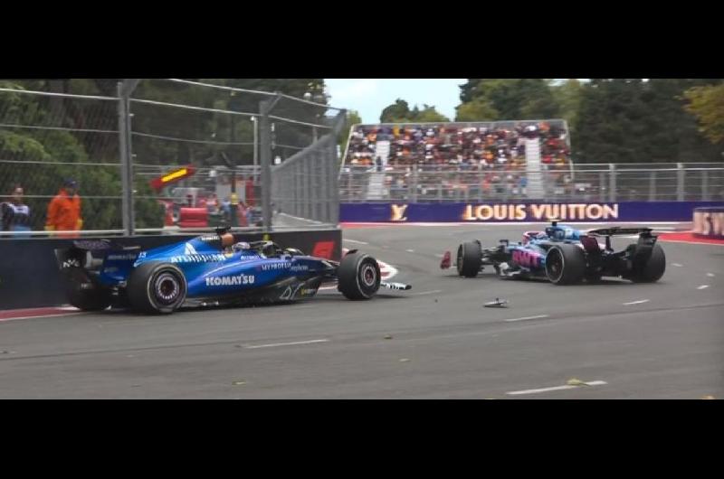 Video- Albon chocoacute a Colapinto y le arruinoacute la carrera en Azerbaiyaacuten